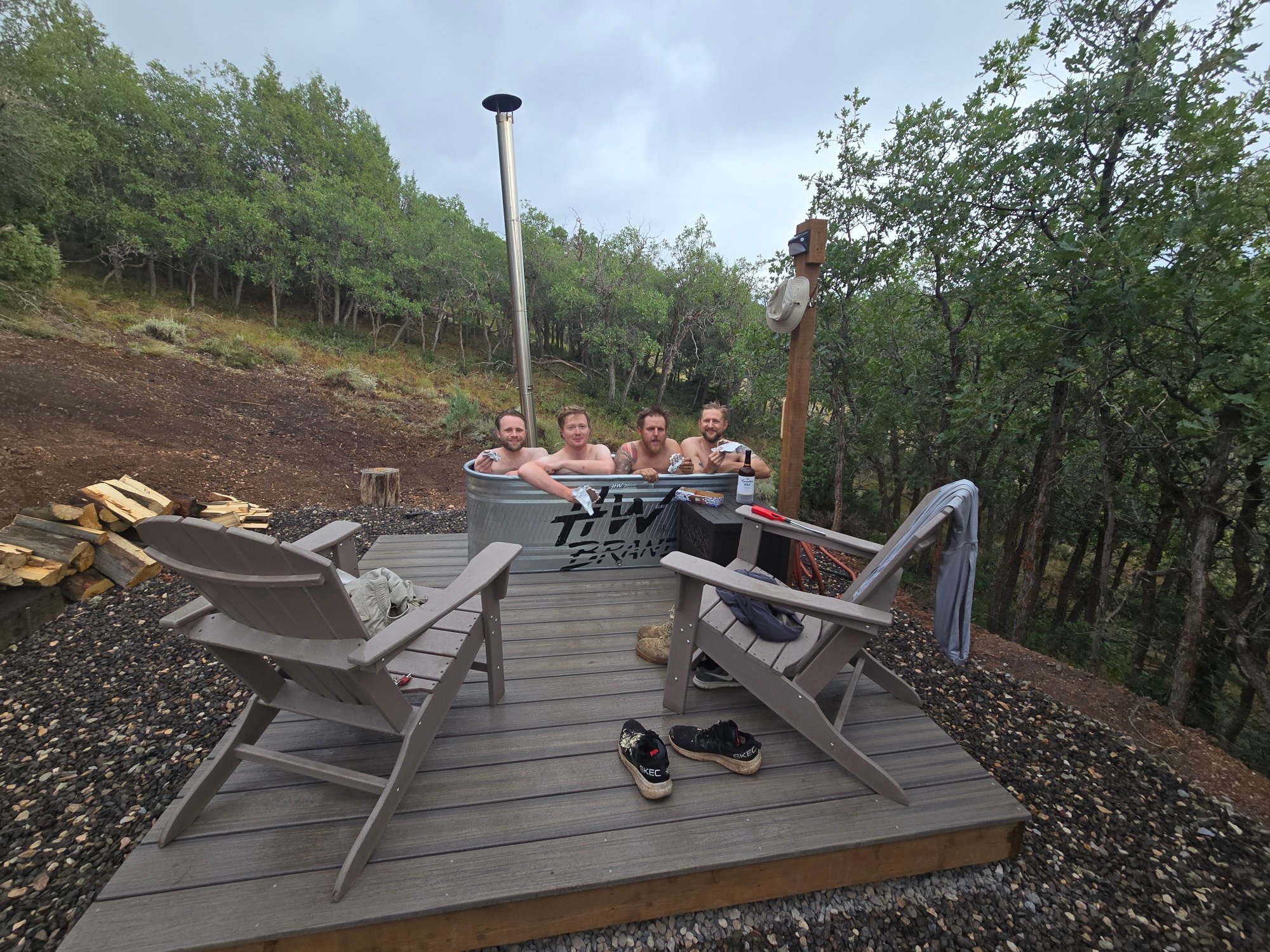 The Starlit Ridge founders in the finished cowboy tub