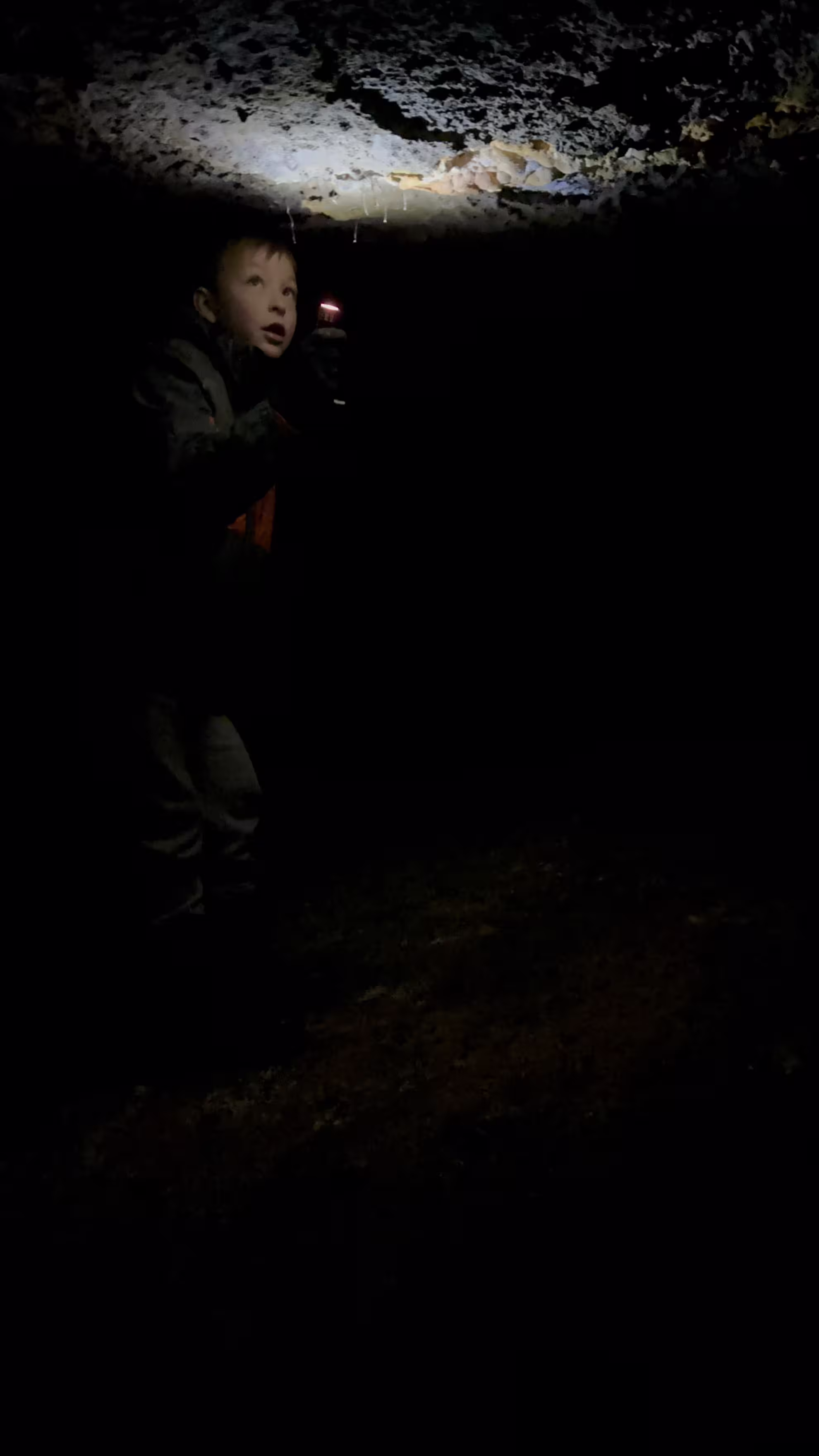 Mammoth cave lava tubes dark interior utah