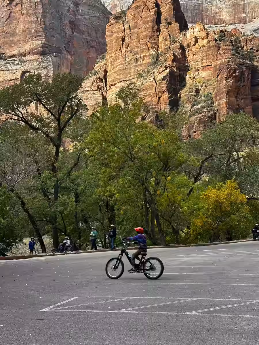 Cycling Zion National Park Utah